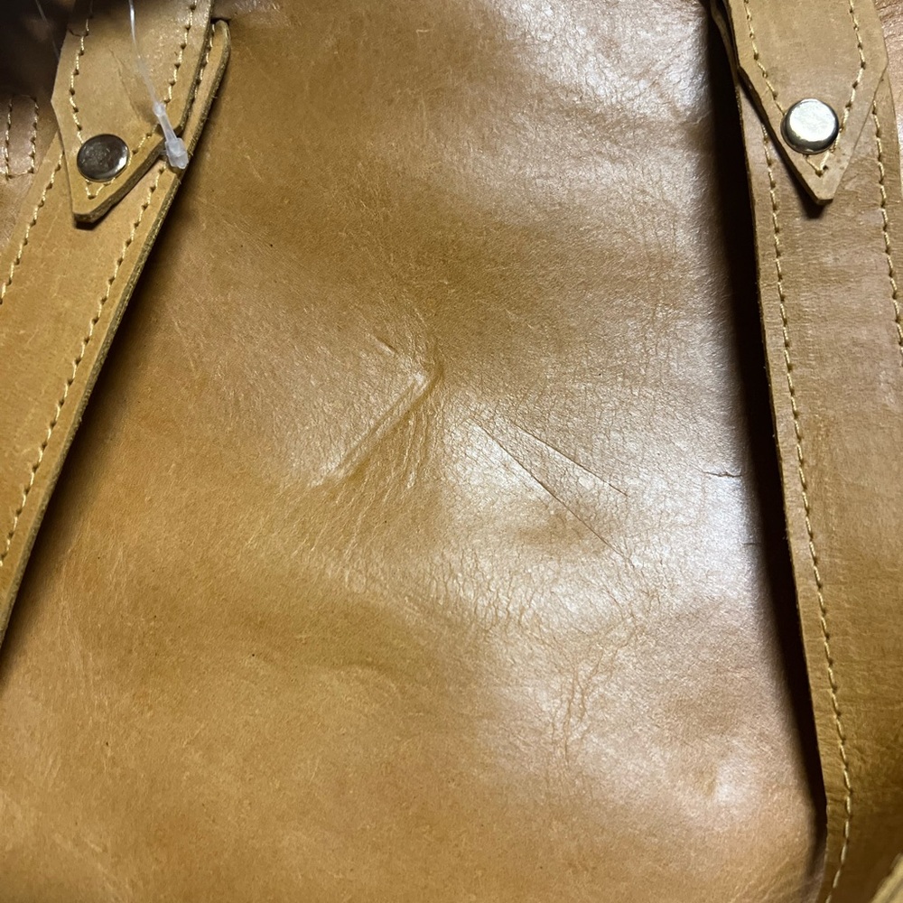 Noonday Collection Tan Leather Backpack - Picture 6 of 8